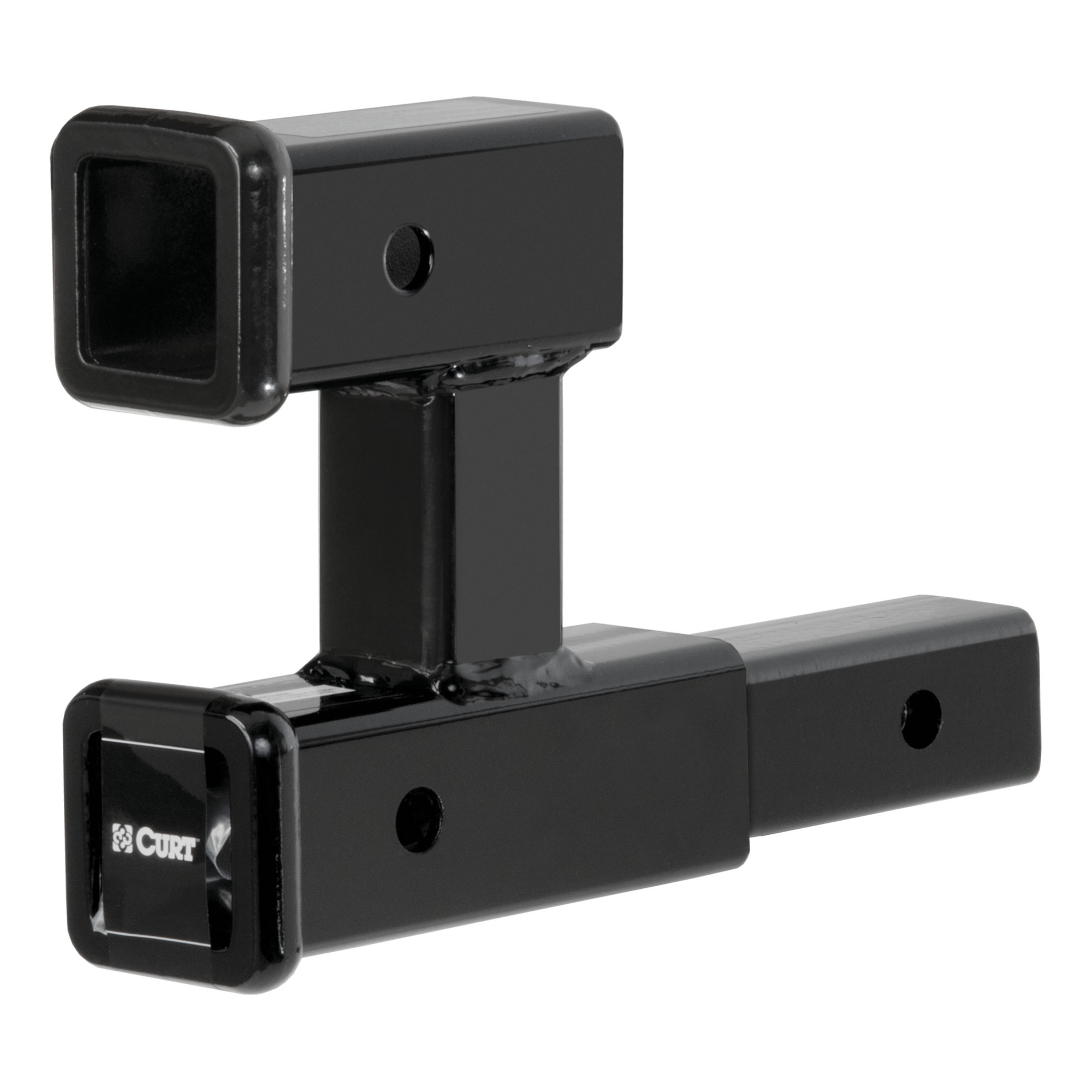 Curt Manufacturing Dual Receiver Extender, 8in., Fits 2in. Shank, Carbon Steel, Model# 45792